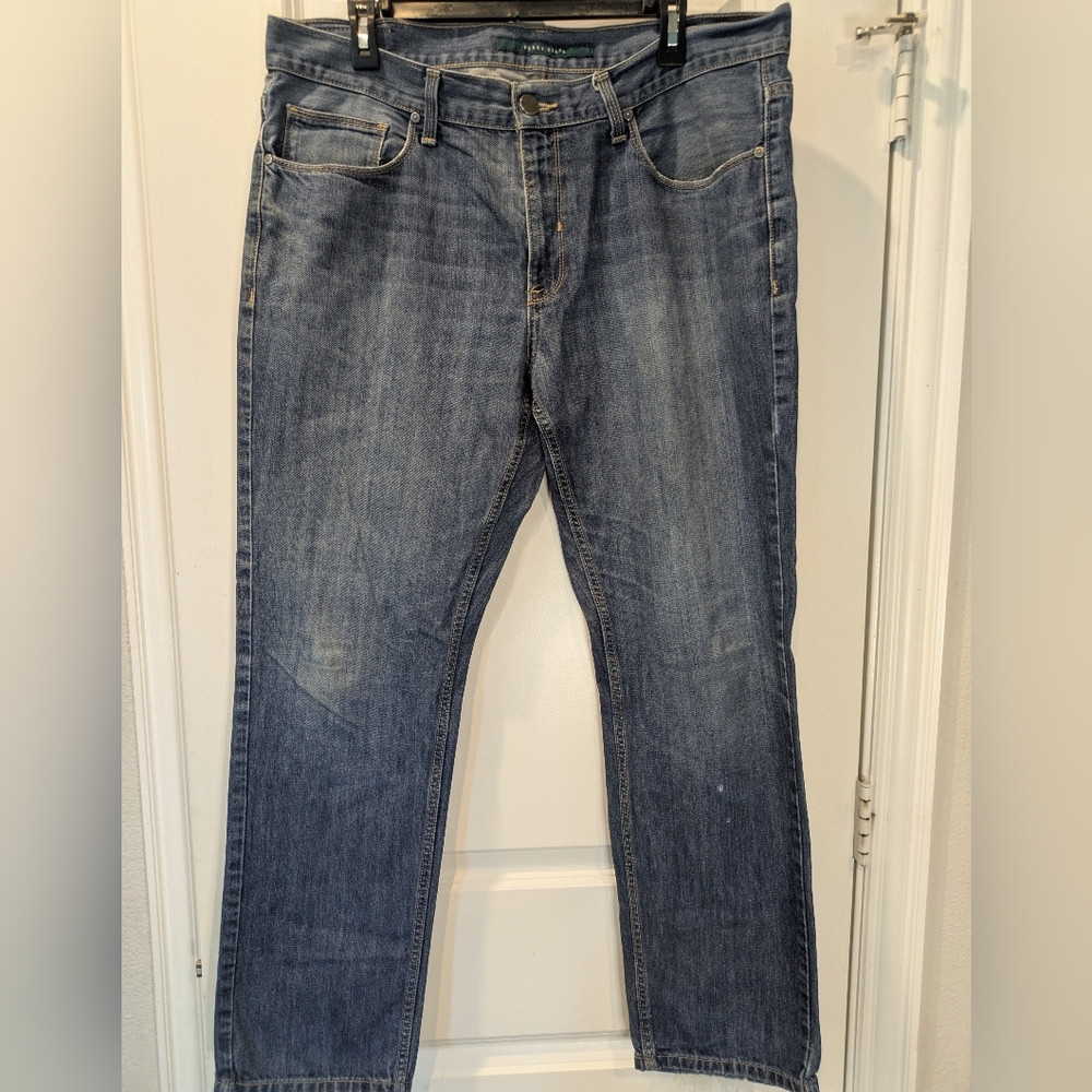 Perry Ellis Men’s Straight Leg Jeans 32x30 Medium Wash Denim